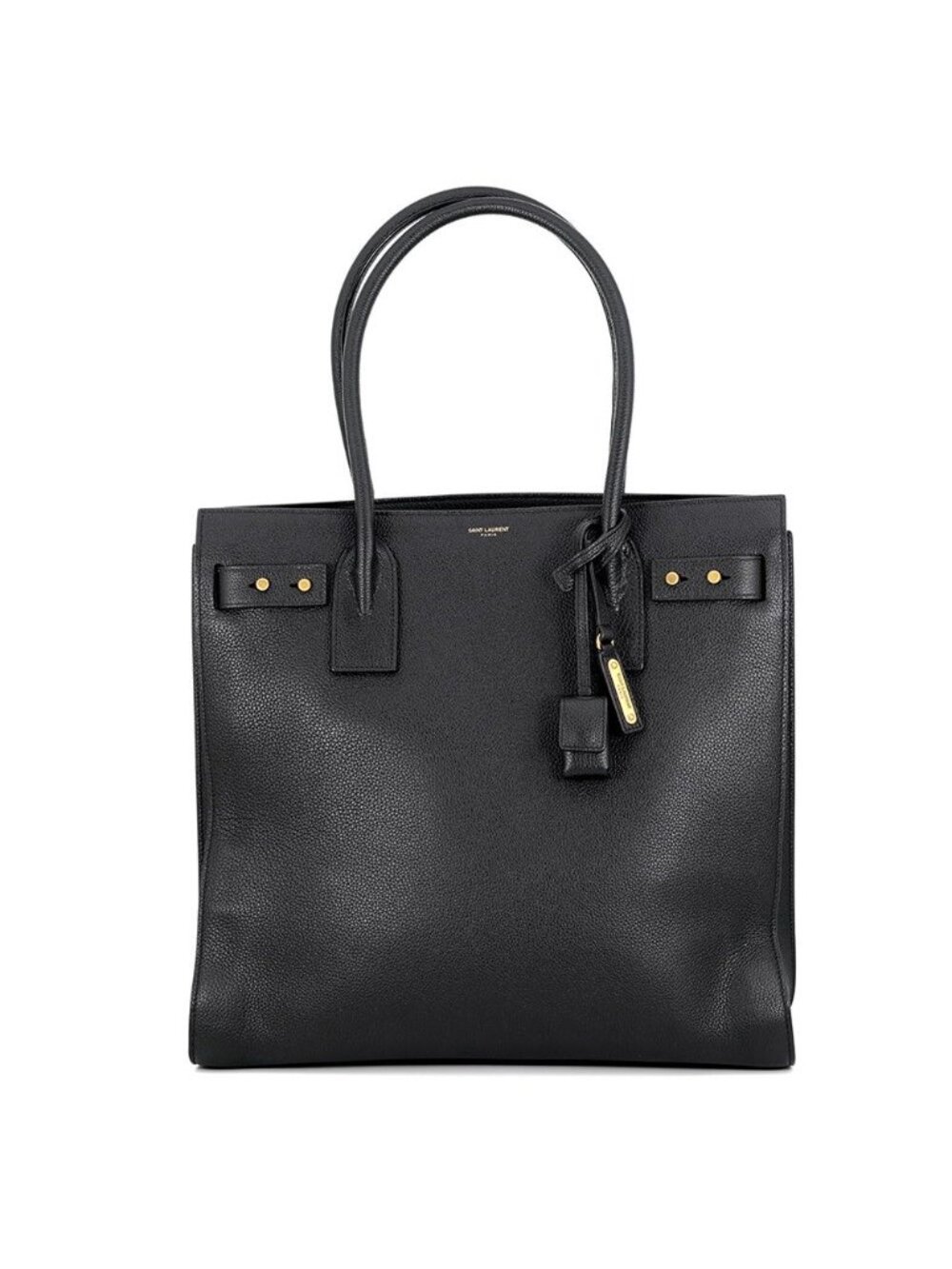 Saint Laurent Paris Tote Bag North South Sac de Jules Leather Black